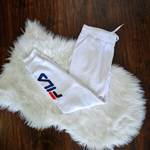 Fila White Joggers Sz L